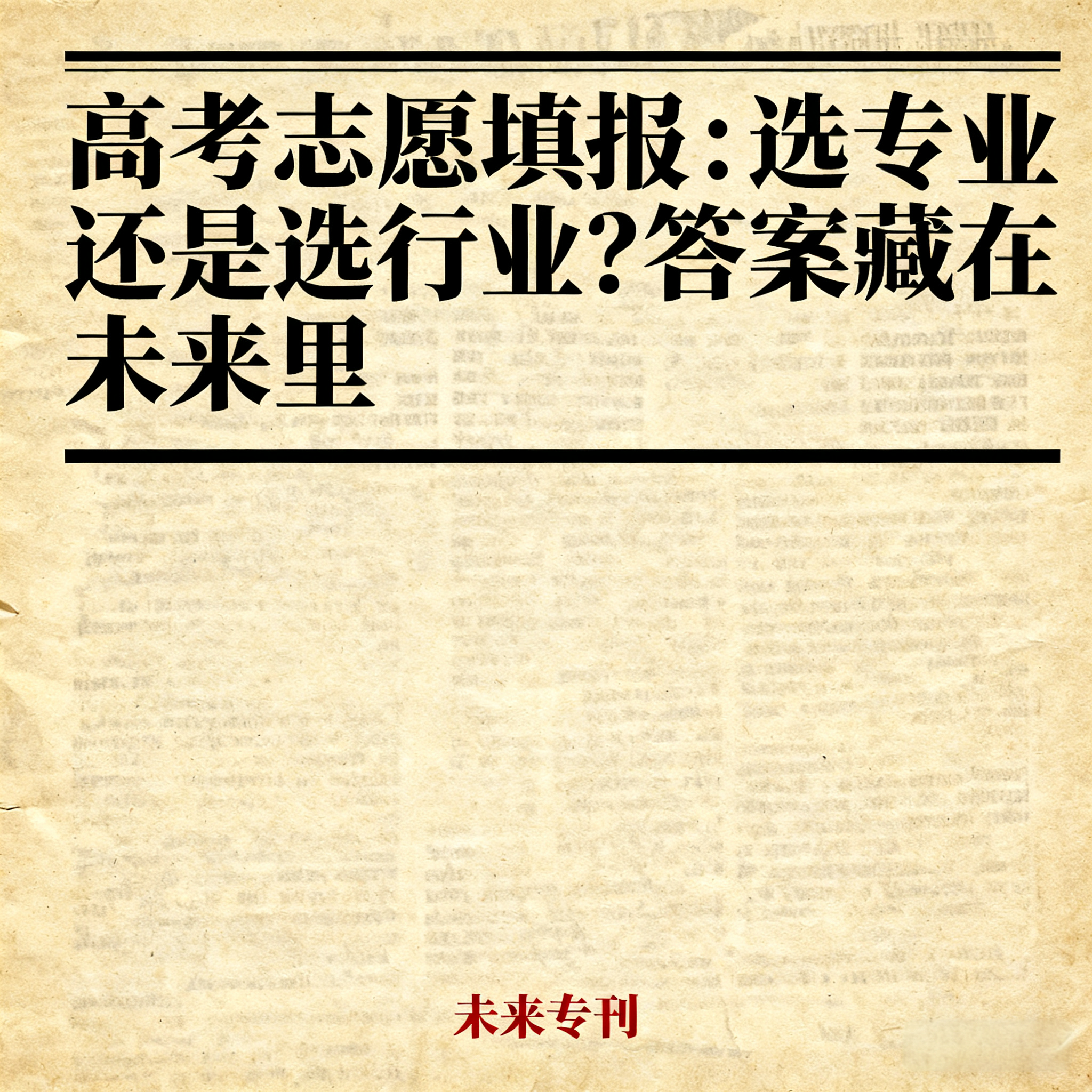 高考志愿填报：选专业还是选行业？答案藏在未来里