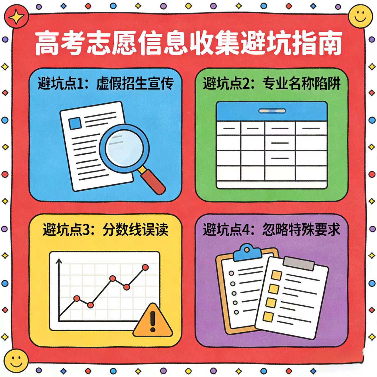 高考志愿信息收集避坑指南！这3个雷区，千万别踩！